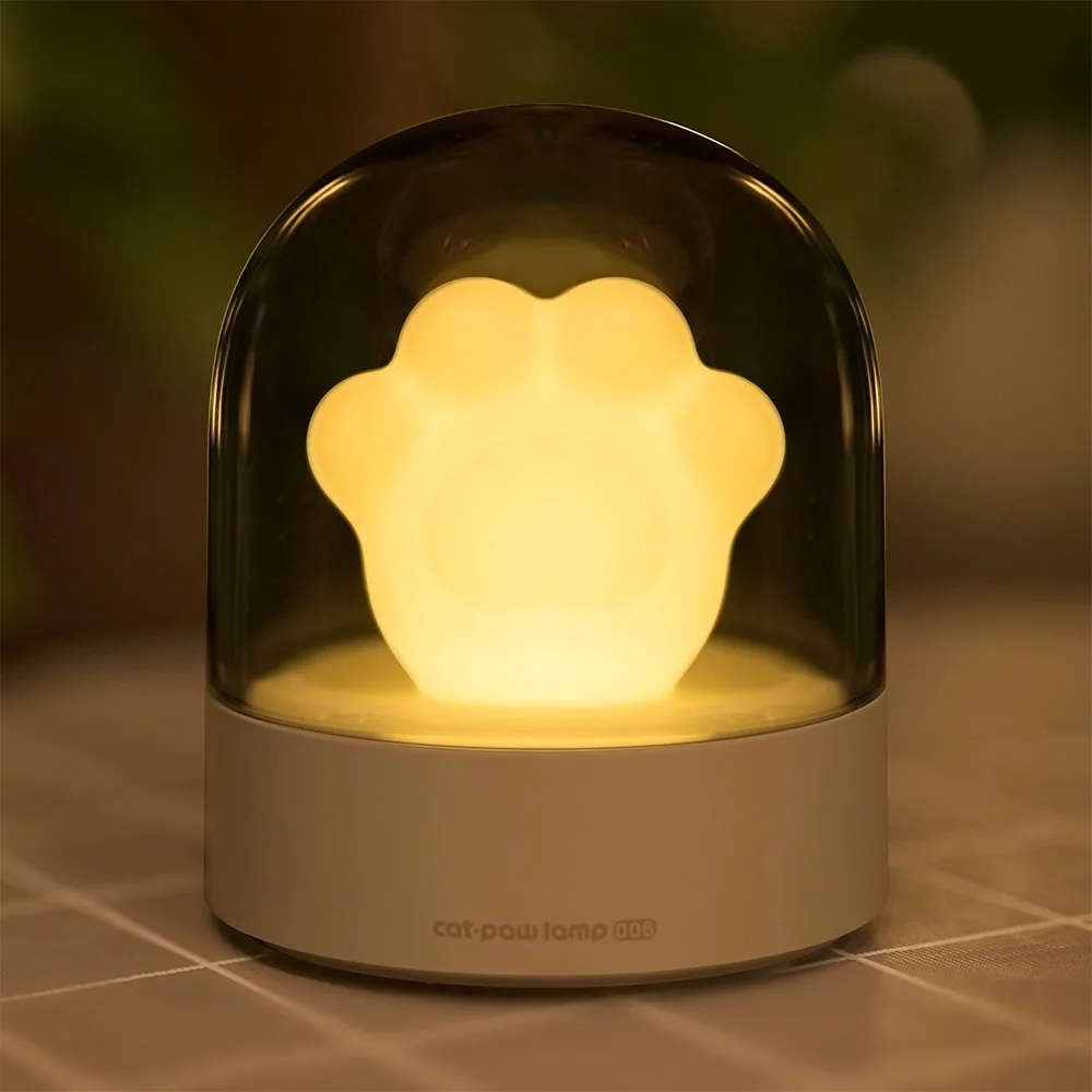 Lampa de noapte cu LED Lumini Ambientale, Desene animate Drăguț Pisica cu Gheare Forma Noptiera Muzicale Lampa Pisici Laba Lampa pentru Casa Inteligentă Utilizare