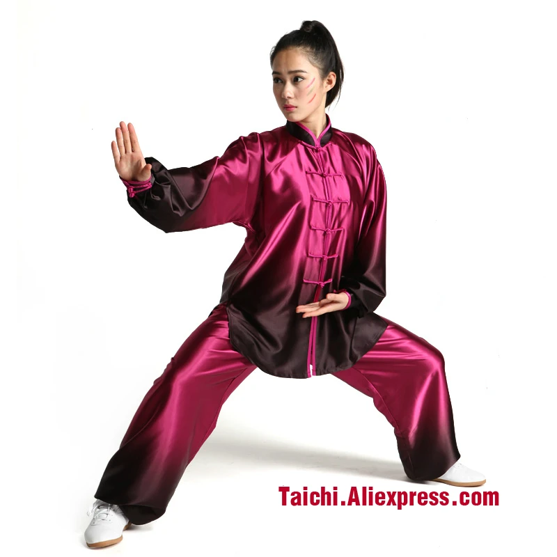 Maneca lunga tai chi îmbrăcăminte de culoare gradient Kungfu Îmbrăcăminte costum și Taijiquan arte martiale îmbrăcăminte Uniforme Kung Fu