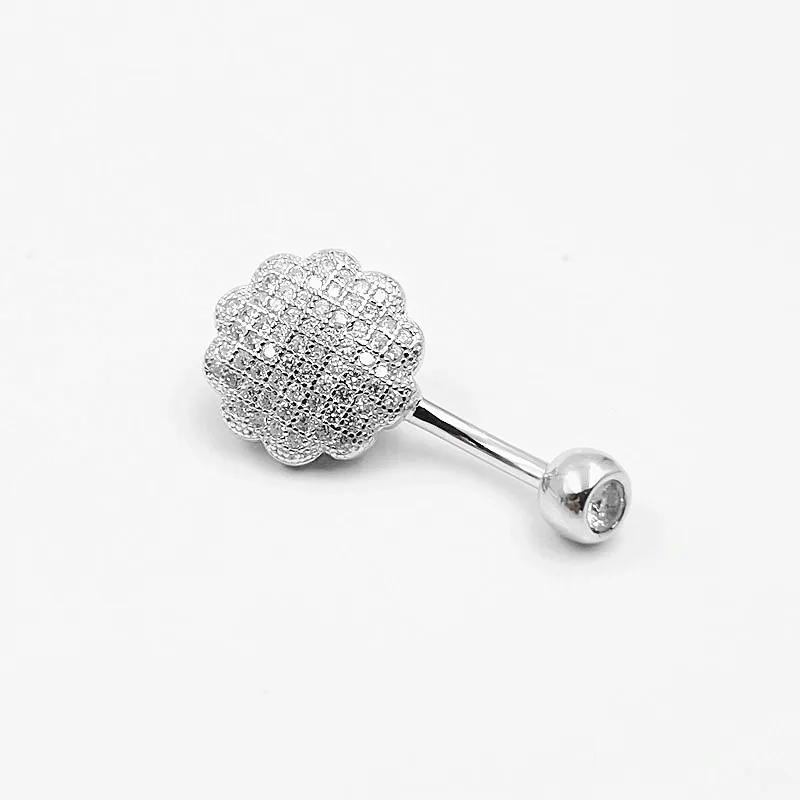 Argint 925 Buric Inel Zirconiu Cubi Sexy din Buric Piercing Bijuterii Corp Pentru Femei 1 buc