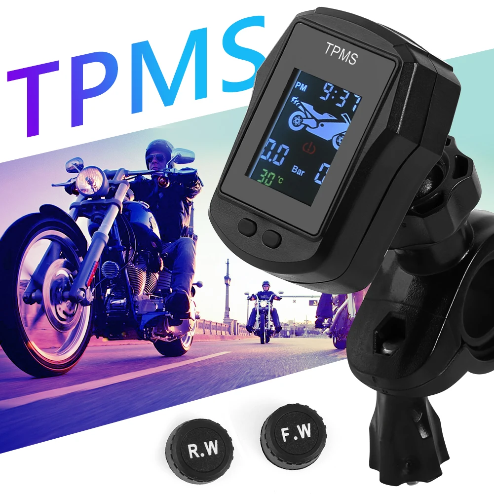 Rezistent la apa Motocicleta a Presiunii în Anvelope TPMS pentru Sistemul de monitorizare cu 2 Senzori Externi în aer liber Motocicleta Personal Ornamente