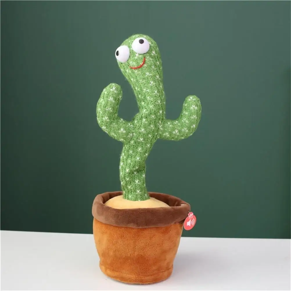 Electronice Se Agită Dans Cactus Jucării De Pluș Cactus Amuzant Jucării Din Copilărie Cu Piesa De Pluș Drăguț Dans De Masă Cameră Decor