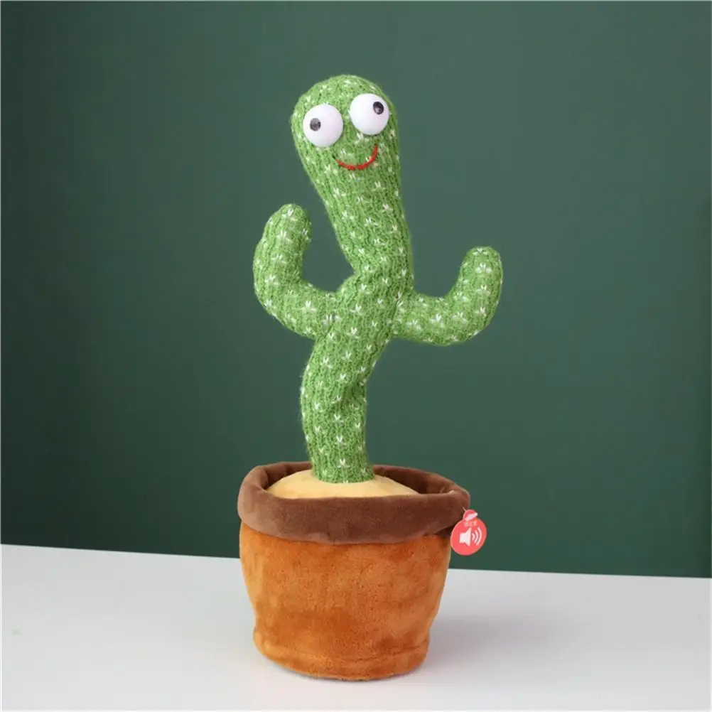 Electronice Se Agită Dans Cactus Jucării De Pluș Cactus Amuzant Jucării Din Copilărie Cu Piesa De Pluș Drăguț Dans De Masă Cameră Decor