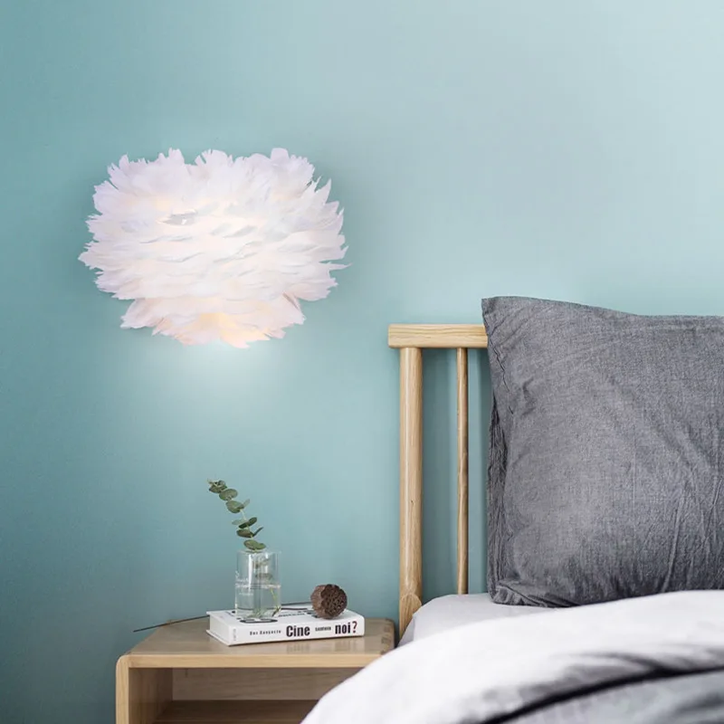 Nordic lampă de perete LED simplu living modern perete creative pene lampa camera copiilor camera de nunta dormitor lampă de noptieră