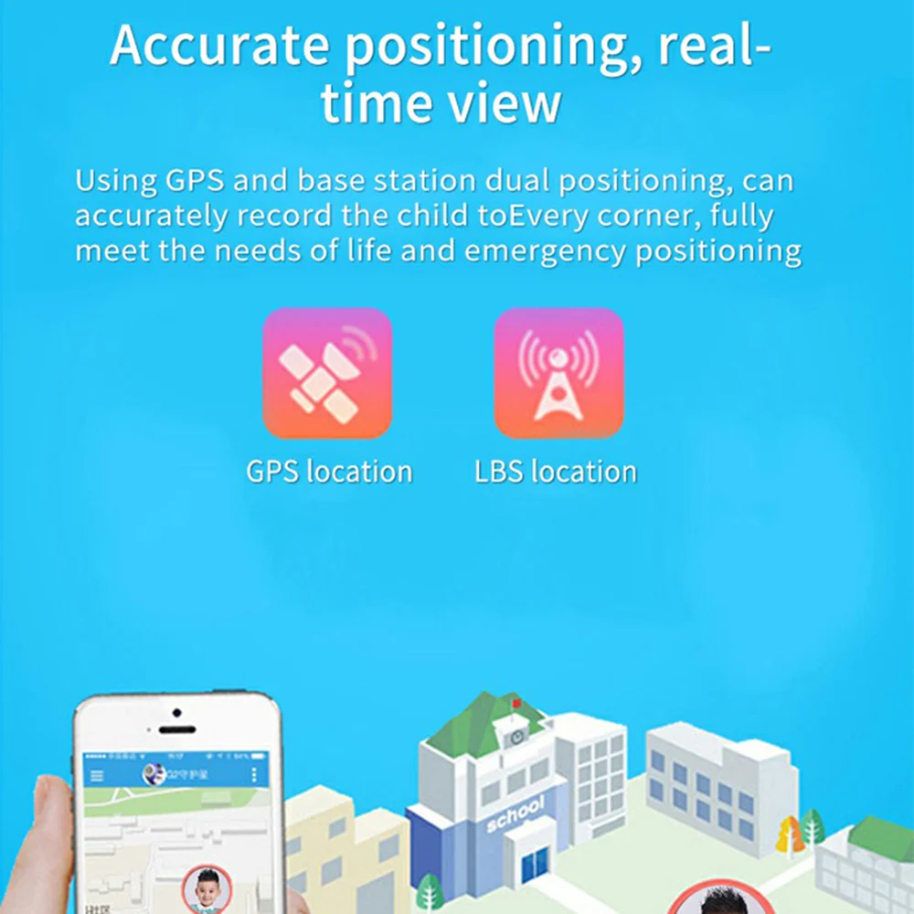 LEMFO Q12 Copii Ceas Inteligent Copil Smartwatch Copii Cu Cartela SIM GPS rezistent la apa Cadou Ceas Telefon Pentru Copilul Android IOS