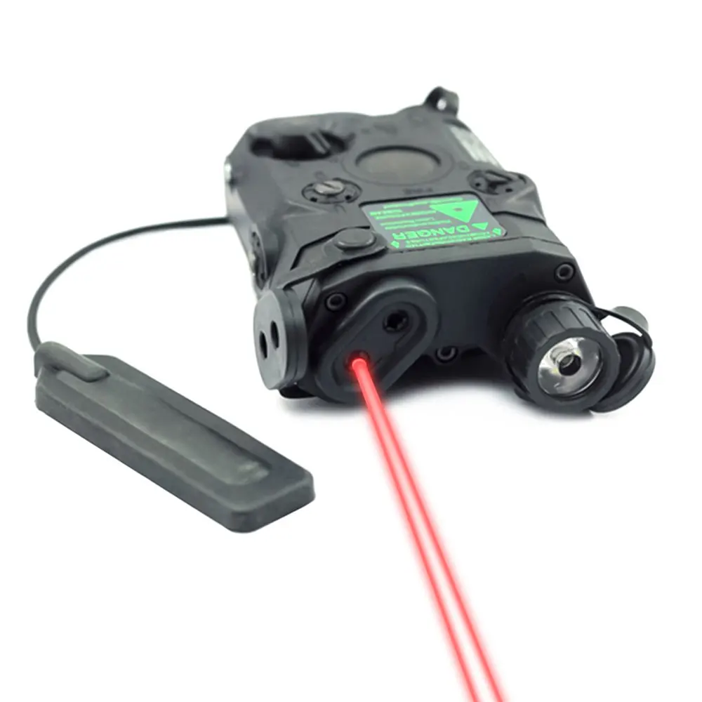 Tactic cu Laser Red Dot Laser Cu Lanterna cu LED Alb si Lentile IR 270 Lumeni Standard 20mm Feroviar Viziune de Noapte AN/PEQ-15