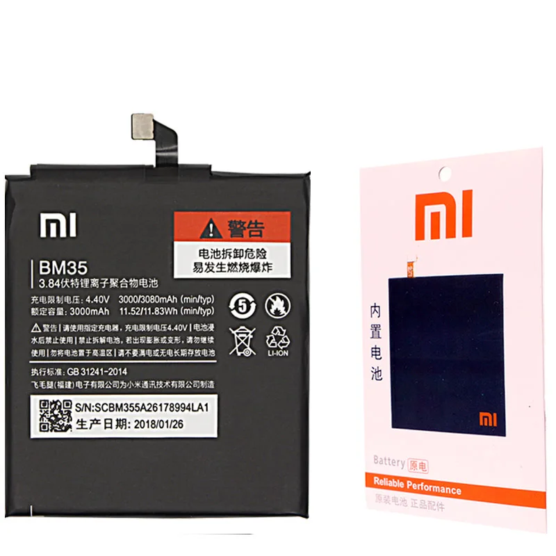 Original BM35 Bateria Telefonului pentru Mi4C Baterie Xiaomi Mi 4C Înlocuire Baterii Xiomi bateria pentru Xiaomi M4C Mi4C