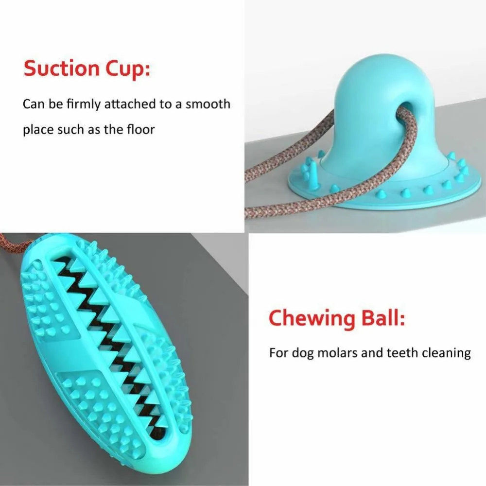 2020 Nou Jucării pentru animale de Companie ventuza Câinele Împinge Jucărie TPR Mingea Pet de Curățare Dinte de Mestecat IQ Trata Câine Jucării pentru Câini de talie Mică de Cauciuc Auto-playing