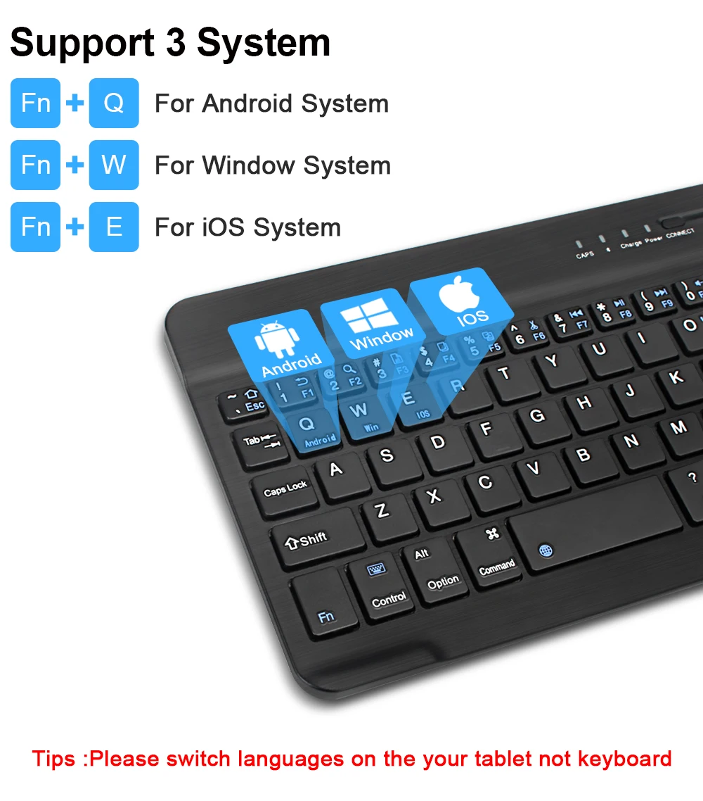 Mini Tastatura Wireless Bluetooth Tastatură Pentru ipad Tableta Telefon Cauciuc taste Reîncărcabilă tastatură Pentru Android ios Windows