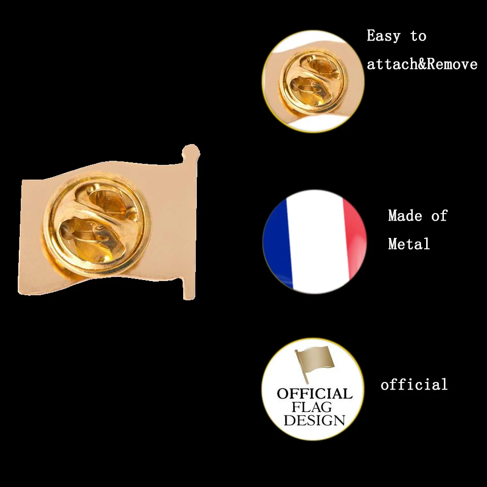 10BUC Franța franceză Fluturând Lume Epoxidice Medalie Flag Pin Rever Insigna de Brosa