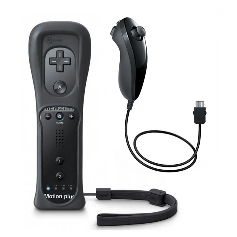 Cele mai noi 2in1 pentru Wii de Control Construit în Motion Plus Inside de la Distanță Controler de Joc pentru gamepad wireless Nunchuck Pentru Nintendo joypad