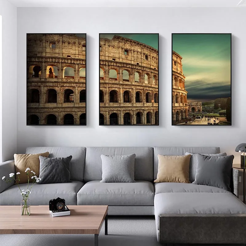 Colosseumul Roman European De Arhitectură În Stil Imagine Poster De Imprimare Panza De Pictura Arta De Perete Camera De Zi De Decorare Acasă