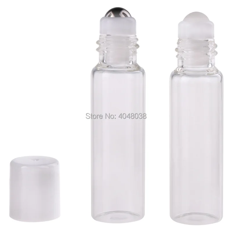 5 ML Mini-Ulei Esential se Rostogolească Pe Sticla Goală de Sticlă Cosmetice Crema Flacon de Sticlă Oțel Mingea Frotiu Crema de Ochi Reîncărcabile Sticla de 50 buc