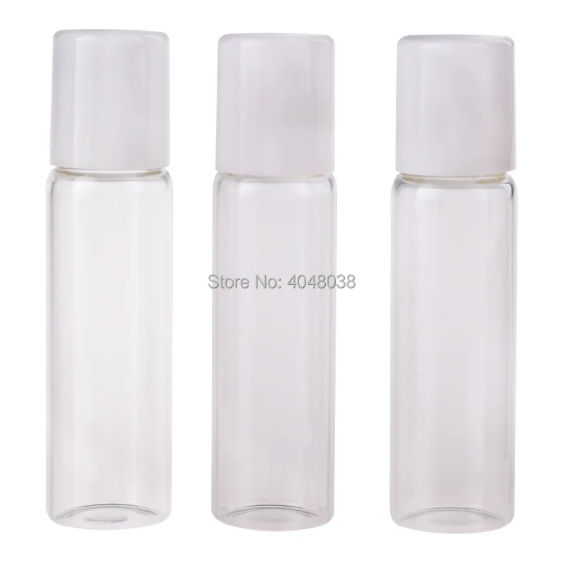 5 ML Mini-Ulei Esential se Rostogolească Pe Sticla Goală de Sticlă Cosmetice Crema Flacon de Sticlă Oțel Mingea Frotiu Crema de Ochi Reîncărcabile Sticla de 50 buc