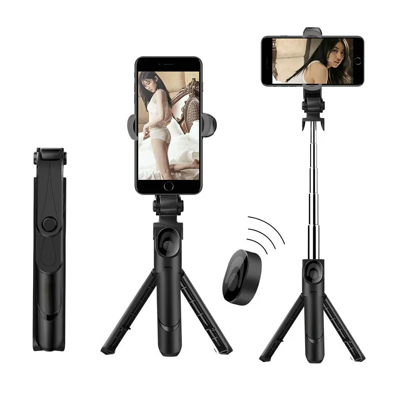 3 in 1 Wireless Bluetooth Selfie Stick Pliabil Mini Trepied, Monopod Extensibil cu Control de la Distanță pentru iPhone IOS, Android