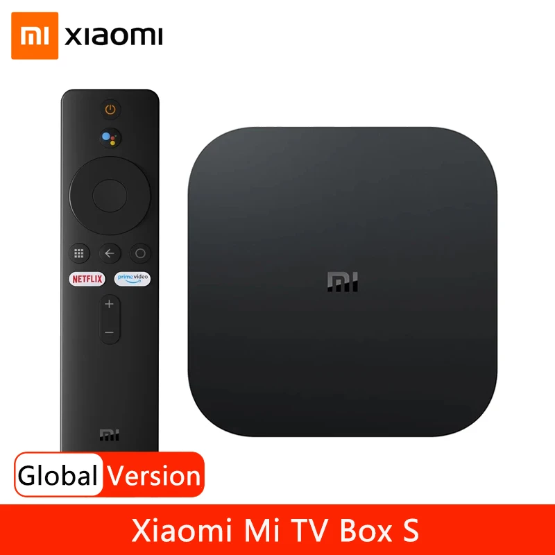 Versiune globală Xiaomi Mi Box S Ultra HD 4K cu Android TV 9.0 HDR 2G 8G WiFi Google Cast Netflix Smart TV Box S IPTV Set Top Box