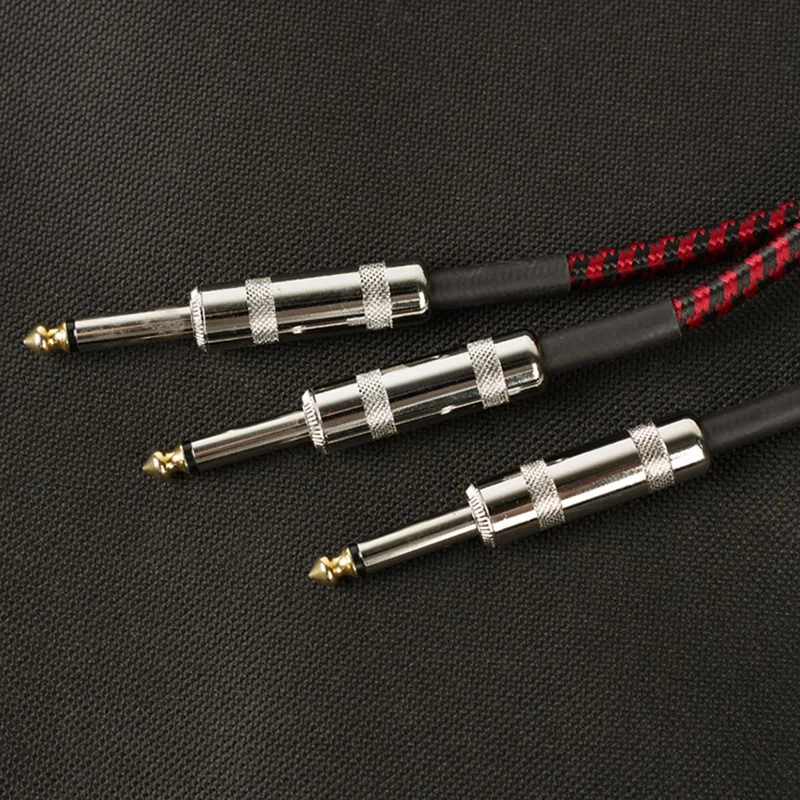 Cablu de chitara o Male către Male Cablu Cablul de Sârmă de Tricotat 6,35 mm Mufă Dreaptă pentru Chitara Acustica Electrica Bass