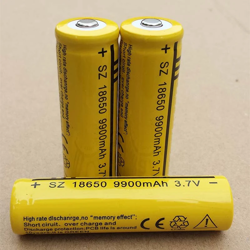 DING LI SHI JIA 10buc 18650 3.7 v 9900 de Mare capacitate mah baterie reîncărcabilă litiu, baterii pentru lanternă