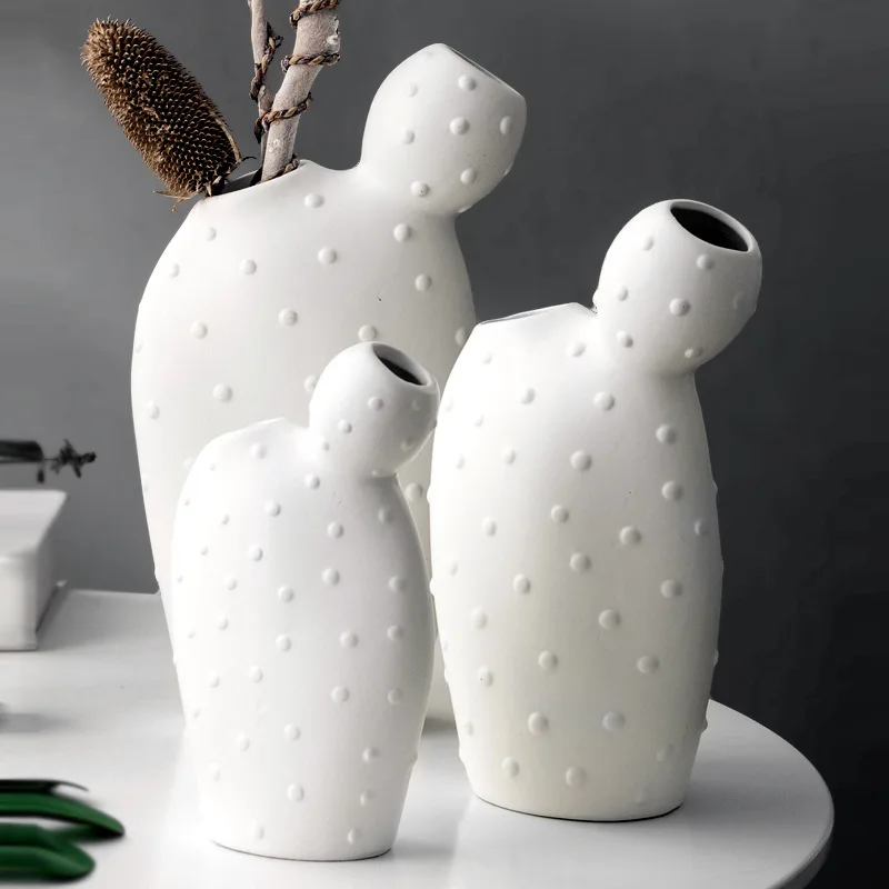 Nordic ins vaza ceramica artizanat living modern cabinet vin desktop flori uscate de flori aranjament decor acasă