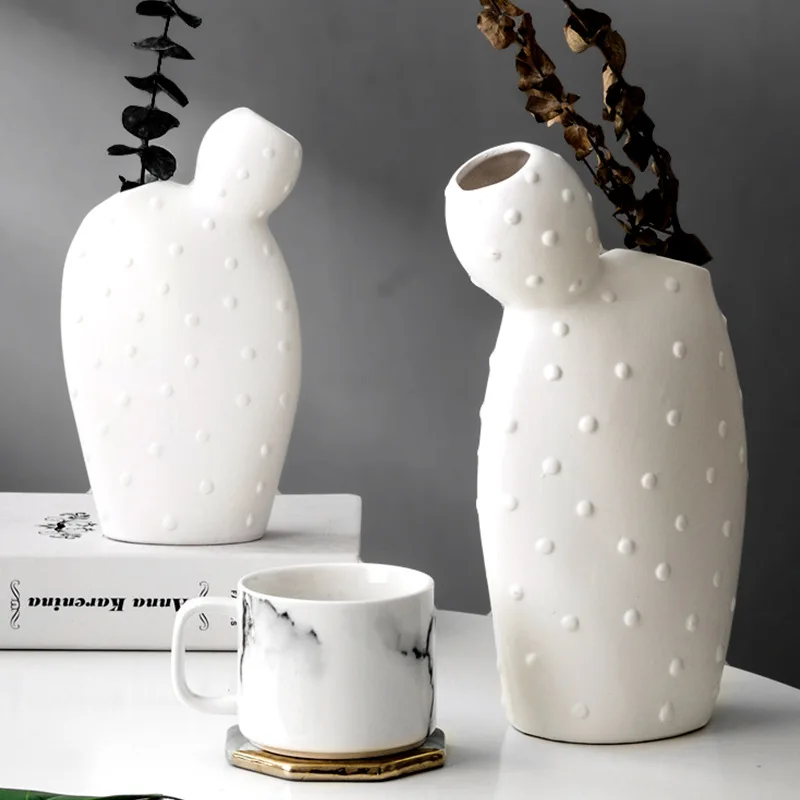 Nordic ins vaza ceramica artizanat living modern cabinet vin desktop flori uscate de flori aranjament decor acasă