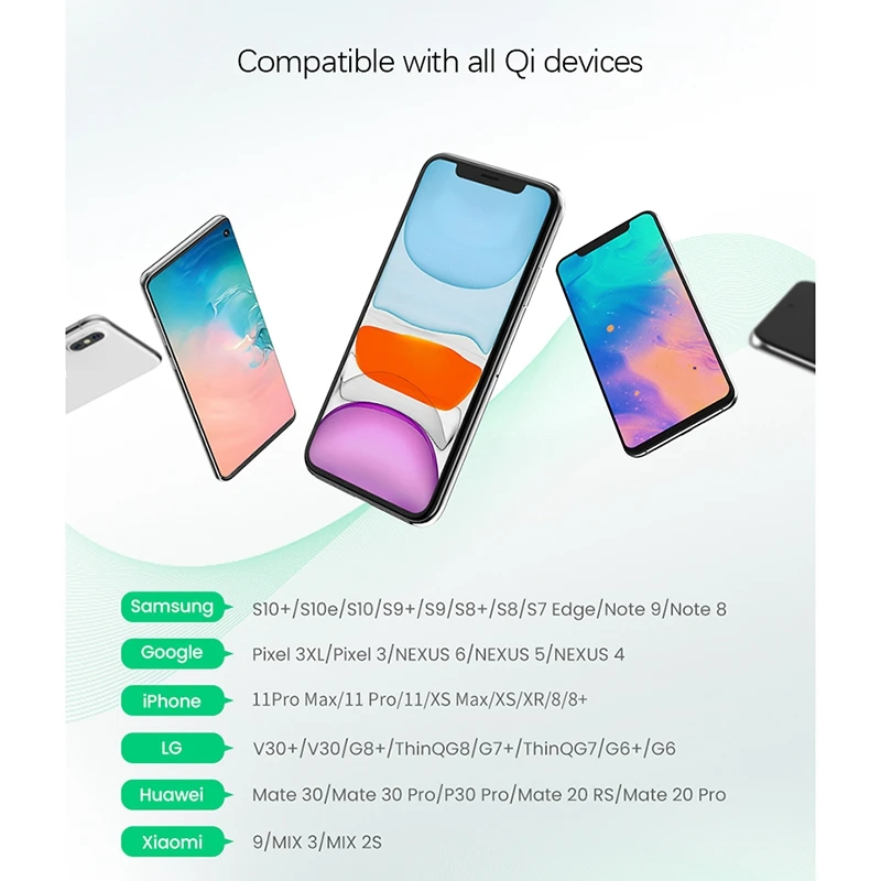 15W Pliabil Qi Wireless Charger Stand Suport pentru iPhone 11 Pro Samsung Huawei Suport de Încărcare Rapidă Wireless