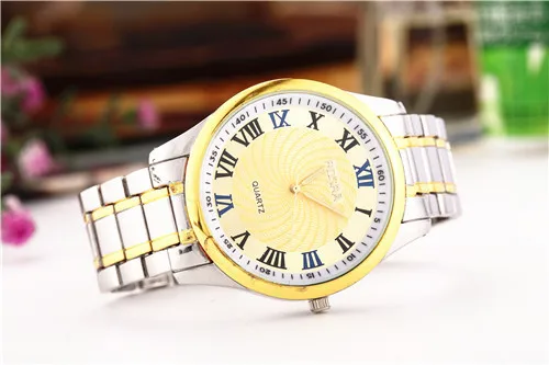 Casual Bărbați Ceasuri de Aur de Argint din Oțel Inoxidabil Trupa Cuarț Ceas pentru Bărbați Ceasuri relogio masculino horloge mannen montres homme