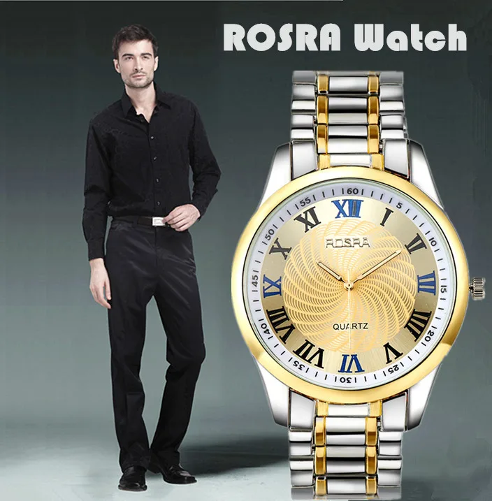 Casual Bărbați Ceasuri de Aur de Argint din Oțel Inoxidabil Trupa Cuarț Ceas pentru Bărbați Ceasuri relogio masculino horloge mannen montres homme