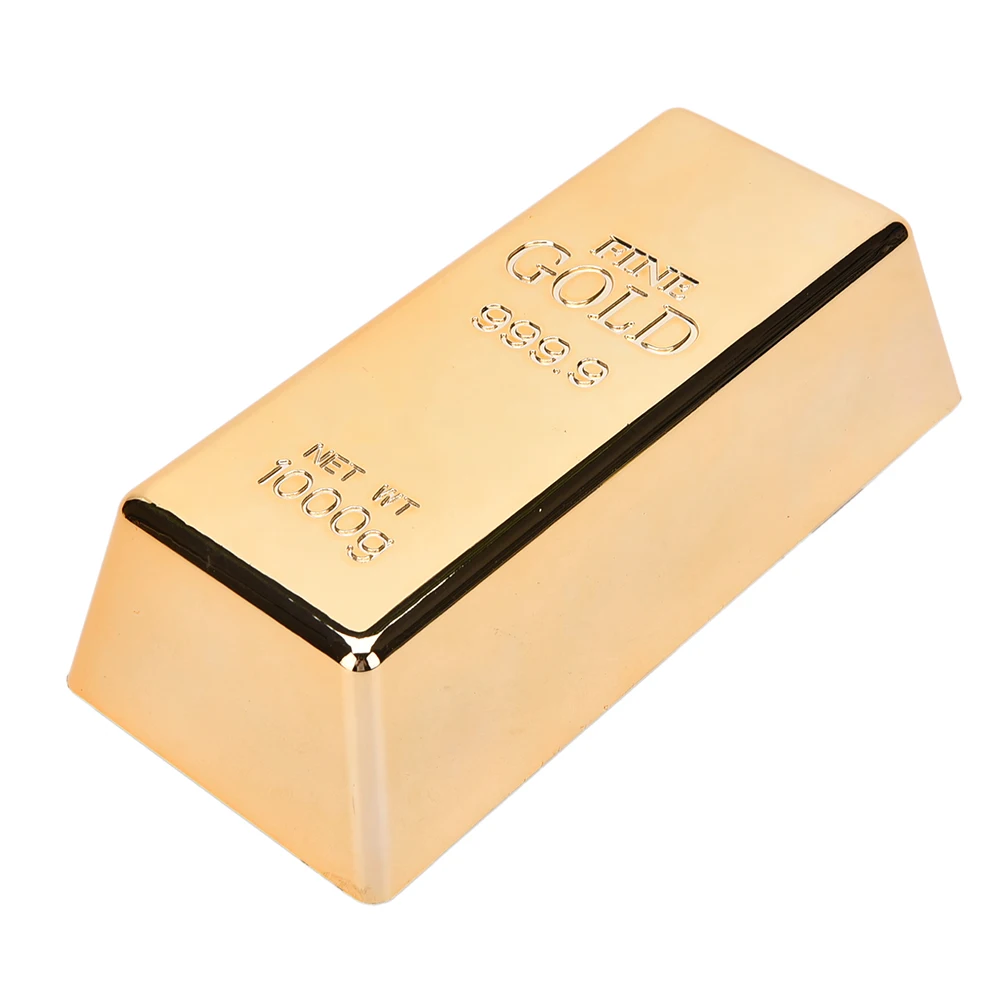 JET 1 Pc Bar de Aur Lingouri Ușa Opri Prespapier Simulare de Aur Casa de Caramida Decorhgg