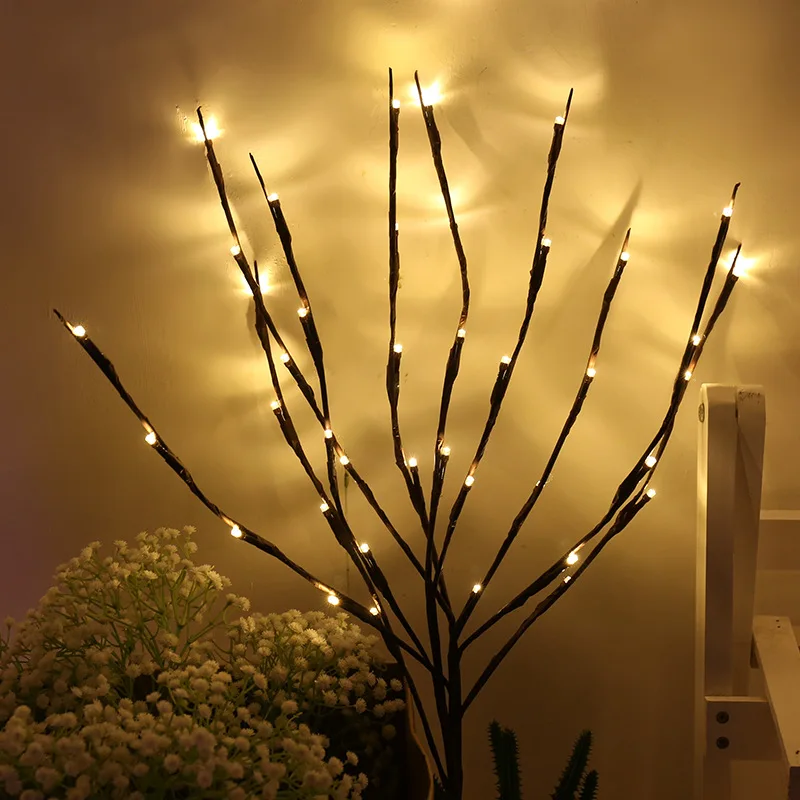 3pcs 5pcs 20 de Becuri LED Ramură de Salcie Lumini Lampa Naturale Vaza de Umplere Crenguță Luminat Ramură Nunta de Crăciun Lumini Decorative