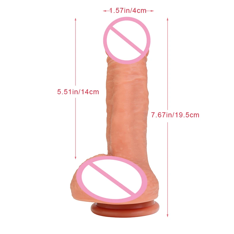 7.67 Centimetru de Piele sentiment Realist femeia patrunde barbatul Penis Super Mari Dildo cu ventuza Silicon Penisului G Spot Stimula Jucării Sexuale pentru Femei
