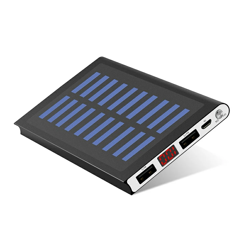 Solar Power Bank Baterie Externa 30000mah 2 USB LED Powerbank telefon Mobil Portabil Solare Încărcător pentru Xiaomi iphone huawie