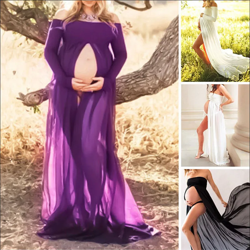 Maternitate recuzită fotografie rochie maxi timpul Sarcinii Haine de Maternitate Dantelă Rochie de fotografiere fotografie vara gravide rochie fara Bretele