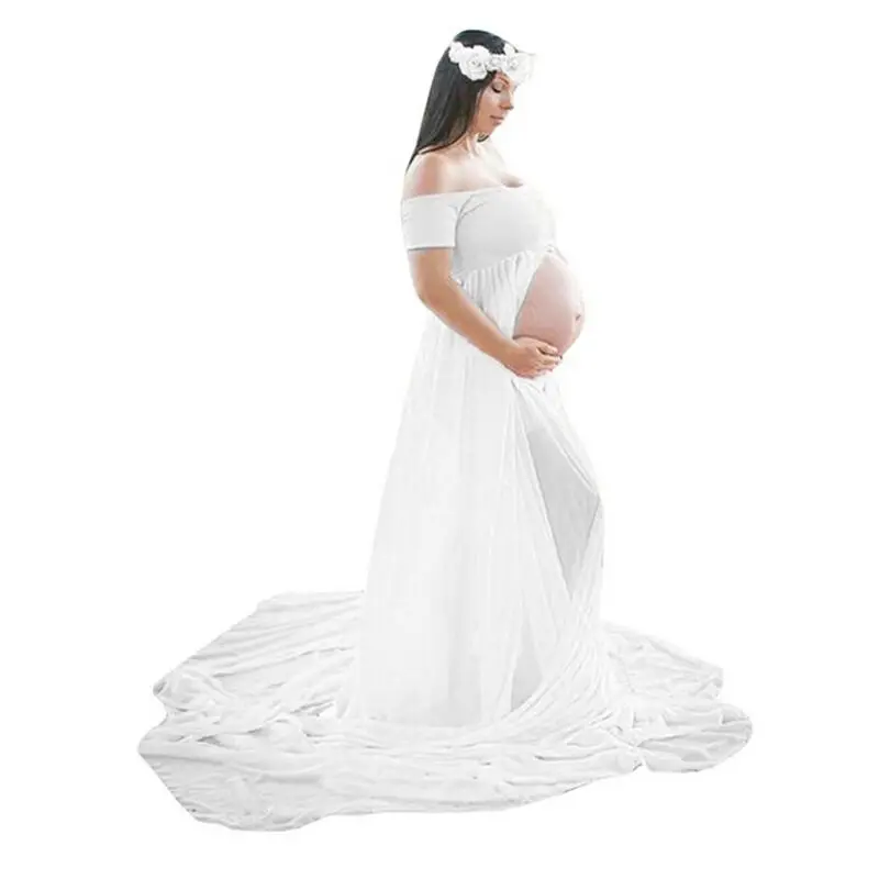 Maternitate recuzită fotografie rochie maxi timpul Sarcinii Haine de Maternitate Dantelă Rochie de fotografiere fotografie vara gravide rochie fara Bretele