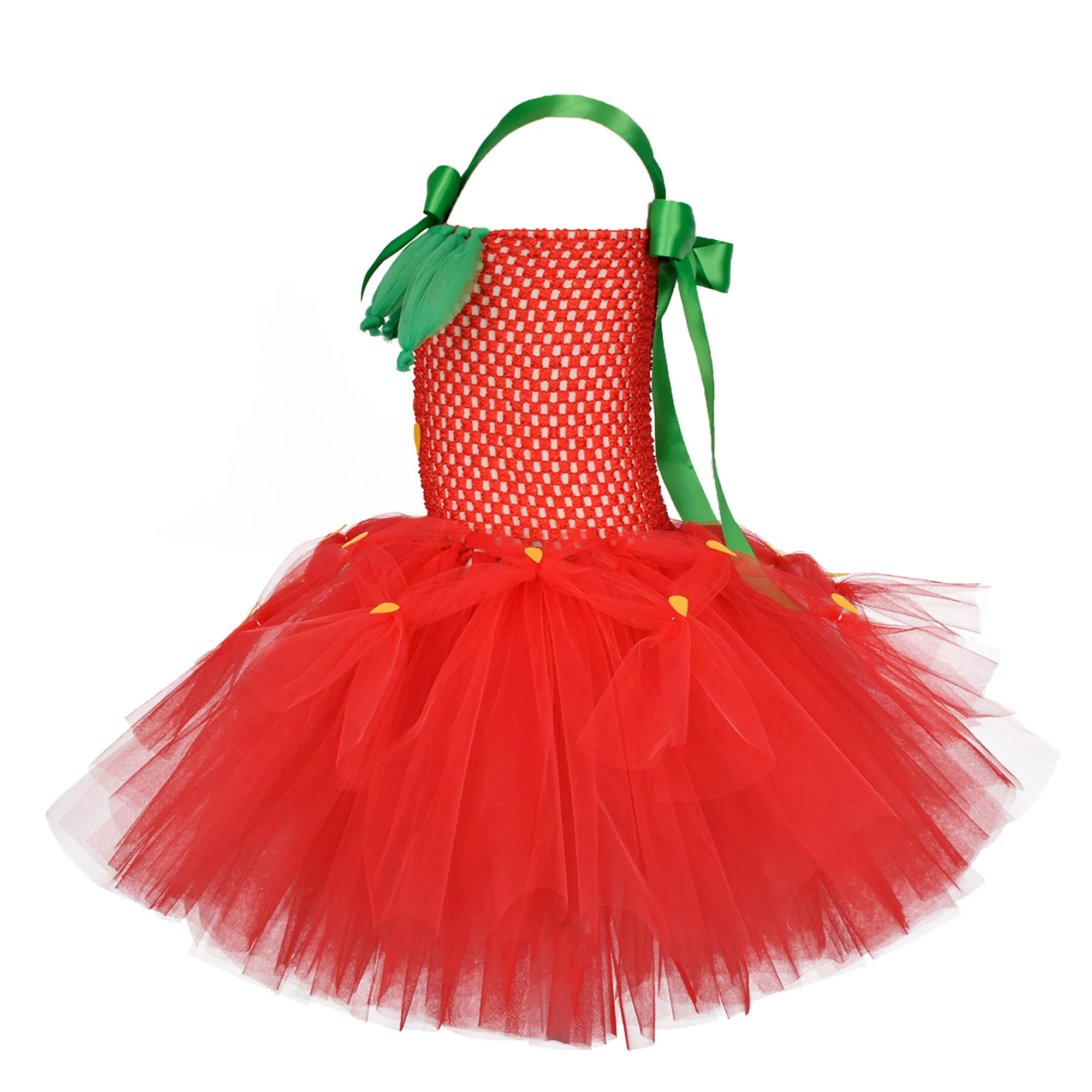 Roșu Căpșună Tutu Rochie Fete Copii Prima Petrecere de Aniversare Rochii de Capsuni Temă Ziua de naștere Costum de Balet pentru Copii Fotografia 0-12Y