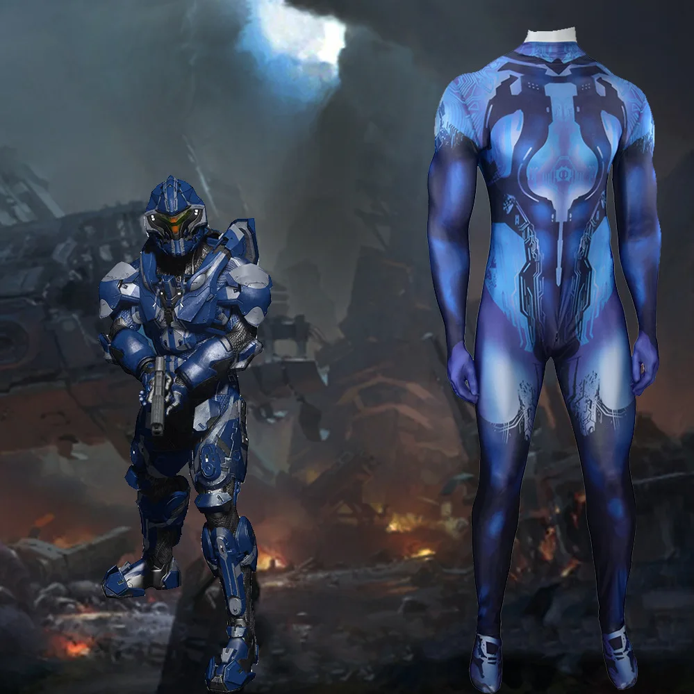 Joc Halo:The Master Chief Costume Cosplay de Imprimare 3D Spandex Haine Pentru Adulți și Copii Costum de Halloween Zentai Bodysuit Sari