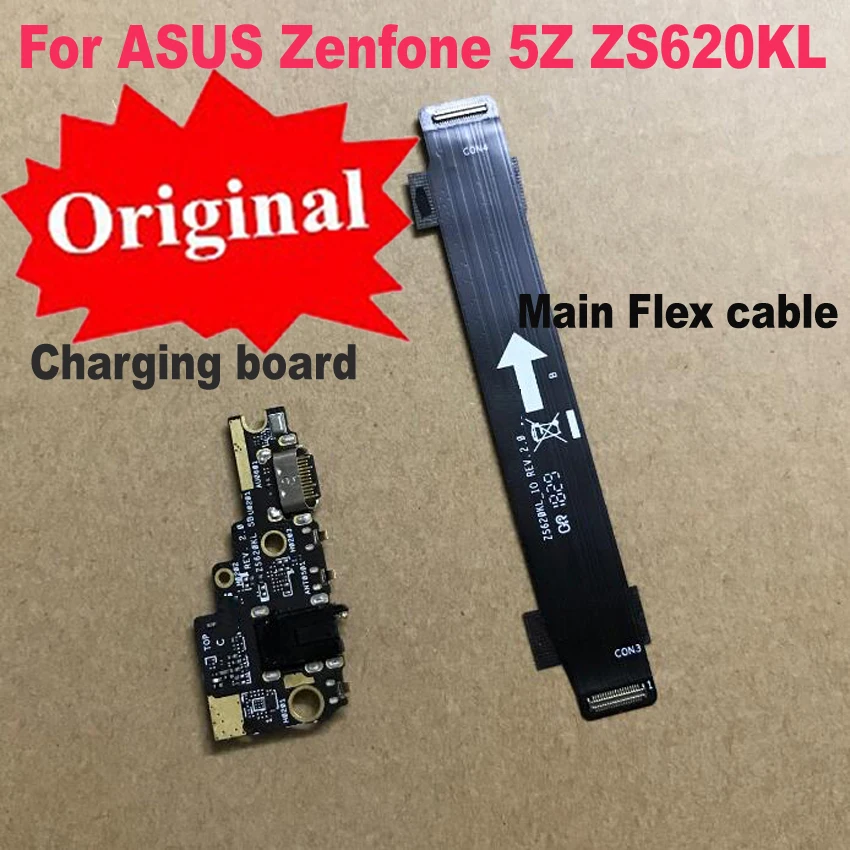 Original USB Cablu Flex Pentru ASUS ZenFone 5Z ZS620KL Dock Port Conector de Încărcare de Bord & Placa de baza Principală Flex cablu de Reparare