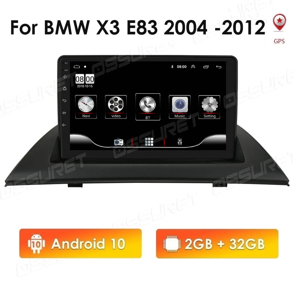 Android 10 Pentru BMW X3 E83 2004 - 2012 Radio Auto Multimedia Player Video de Navigare 2G+32G GPS 2 din NON dvd wifi 4G mirror link