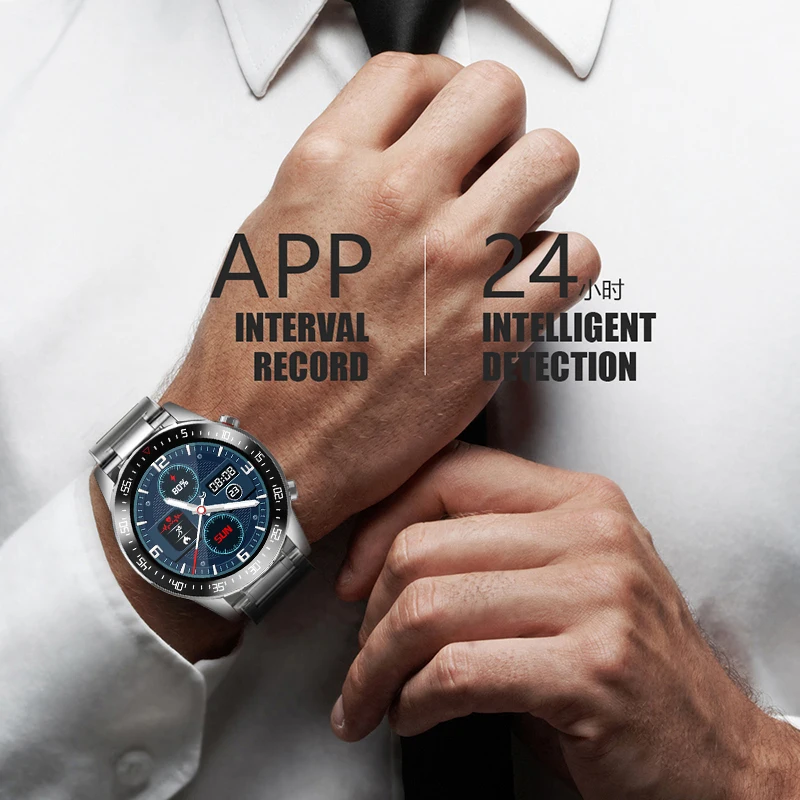 LIGE 2021 Nouă Bandă de Oțel Ceas Inteligent Bărbați Pentru Android, IOS, Telefon Rata de Inima IP68 Impermeabil Ecran Tactil Complet de Lux Smartwatch