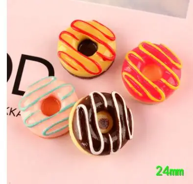 100buc/Lot se Amestecă Alimente Kawaii Drăguț Cremă Donut de Rășină Flatback Cabochons pentru Telefon Deco Scrapbooking DIY Decorare de Piese de en-gros