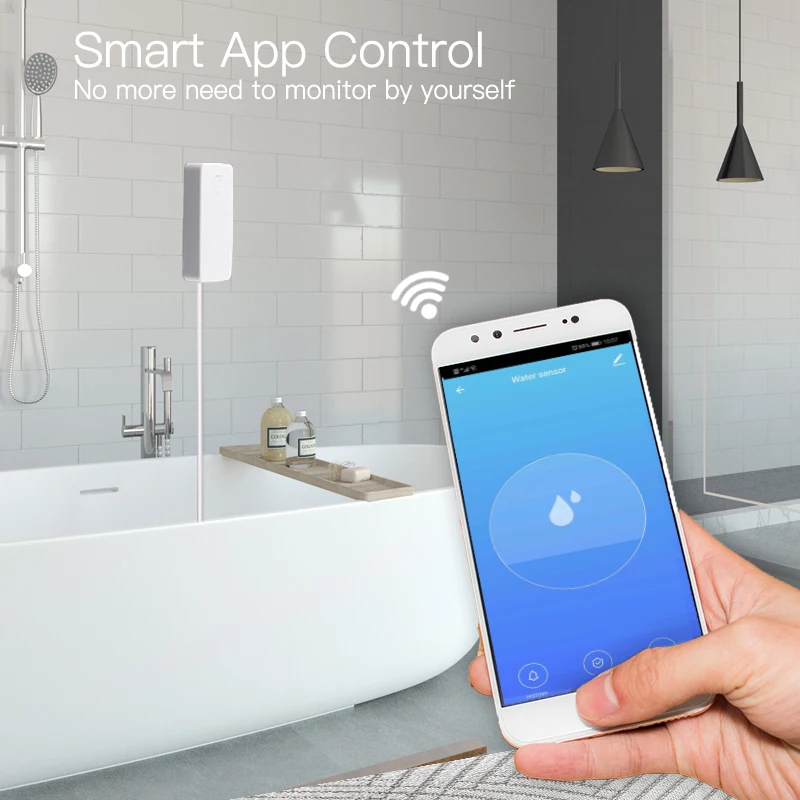 WiFi Smart Senzor De Inundații Scurgeri De Apă Detector De Inundații Preaplin De Alertă De Securitate Sistem De Alarma Tuya/Smart Life App Control De La Distanță