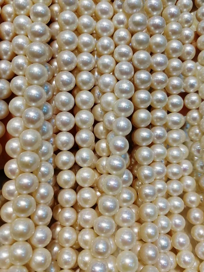 Margele vrac alb rotund AAA de apă dulce pearl 7-8mm 14