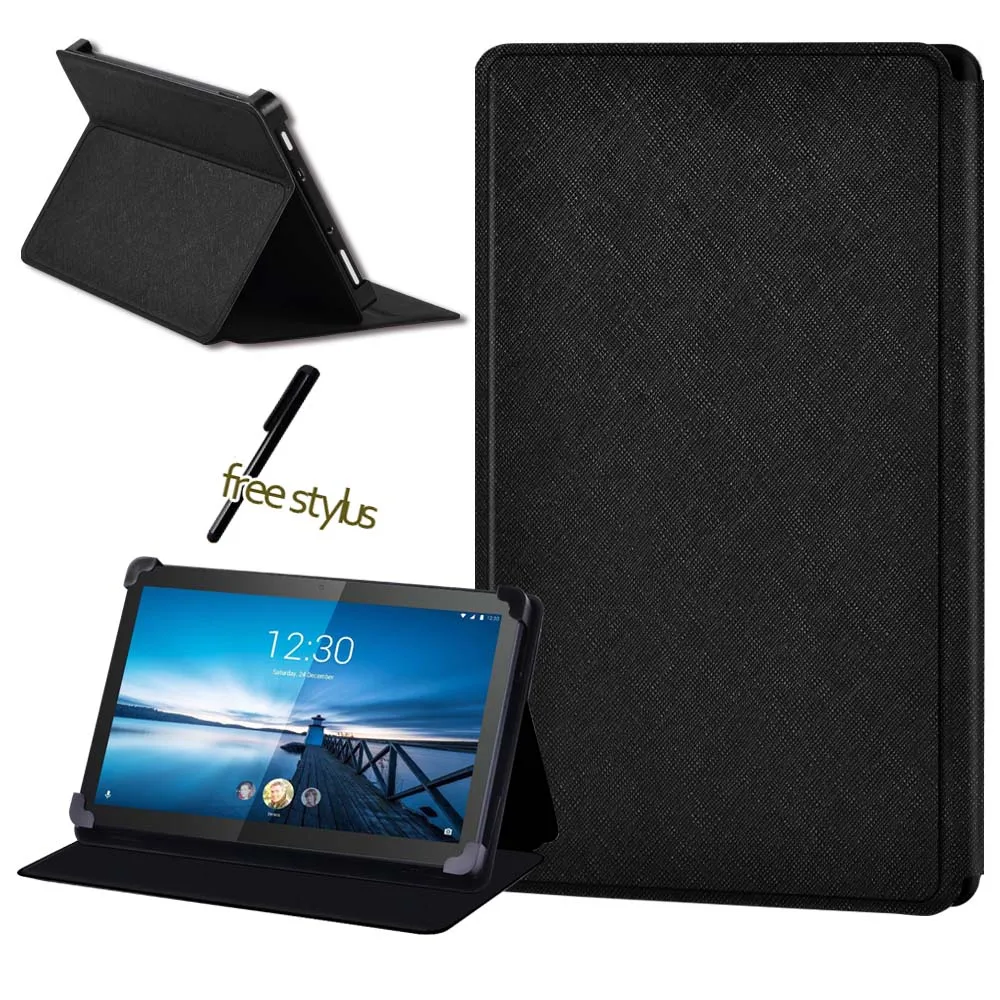 Piele Anti-toamna Tableta Caz pentru Lenovo Smart Tab M8 / Tab M10 Universala Tableta PU Piele /Shockproof Caz Acoperire +Stylus