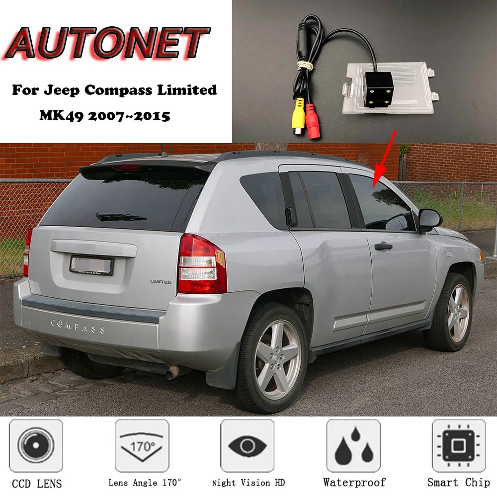 AUTONET camera cu Vedere în Spate Pentru Jeep Compass Limitat MK49 2007~înmatriculare aparat foto/Camera video de parcare