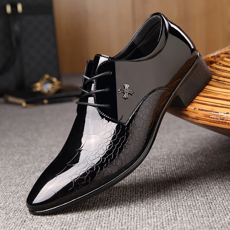 Barbati Pantofi Casual din Piele Pantofi plat pentru MenCreative modele suprafata lucioasa, cu un singur pantof de moda costume de mari dimensiuni pantofi