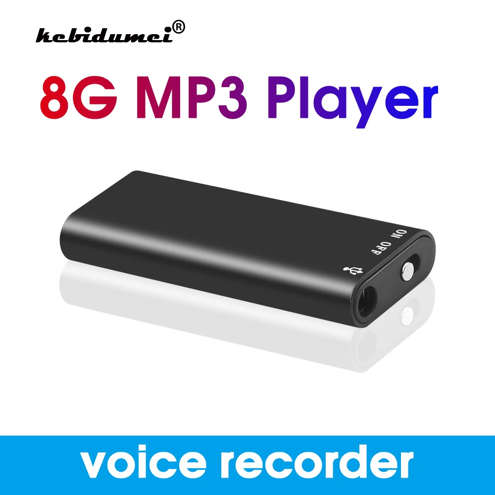 Kebidumei3 în 1 Stereo Music Player MP3 + 8GB Memorie de Stocare USB Flash Disk + Mini Digital Audio Recorder de Voce Dictafon