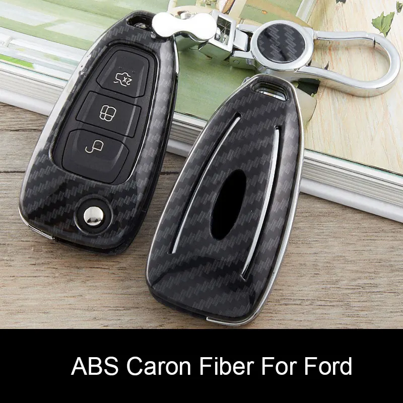 Fibra de Carbon Cheia Caz Acoperire Pentru Ford C-MAX, FOCUS RS, Fiesta ST Trapa F-150 Mondeo Galaxy S-Max Explorer Ranger-Cheie de Protecție a