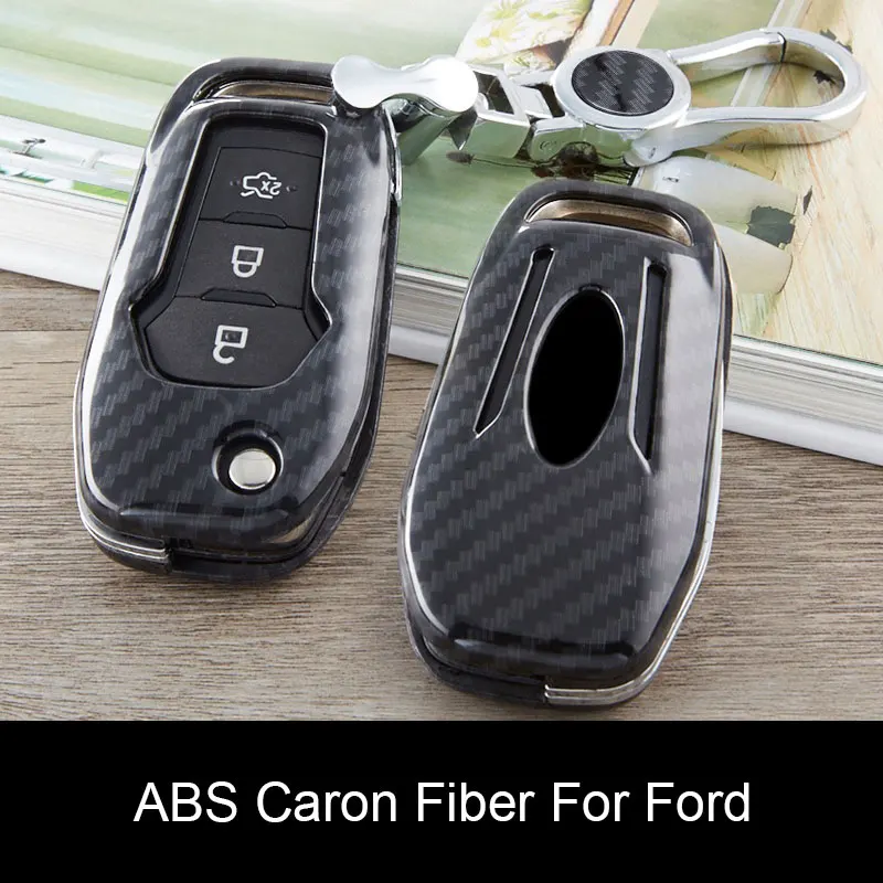 Fibra de Carbon Cheia Caz Acoperire Pentru Ford C-MAX, FOCUS RS, Fiesta ST Trapa F-150 Mondeo Galaxy S-Max Explorer Ranger-Cheie de Protecție a