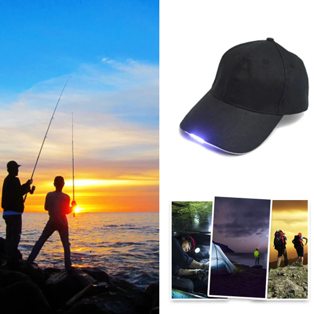 Reglabil Alpinism 5 LED lampă Capac Baterie Pălărie Cu Lumina LED Lanterna Pentru Pescuit Jogging Șapcă de Baseball
