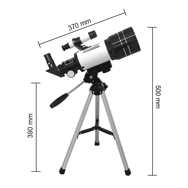 70mm Masă Telescop Astronomic 150X Incepatori Monocular Luna-vizionarea Telescop cu Trepied Copil Cadou de Ziua Telescop