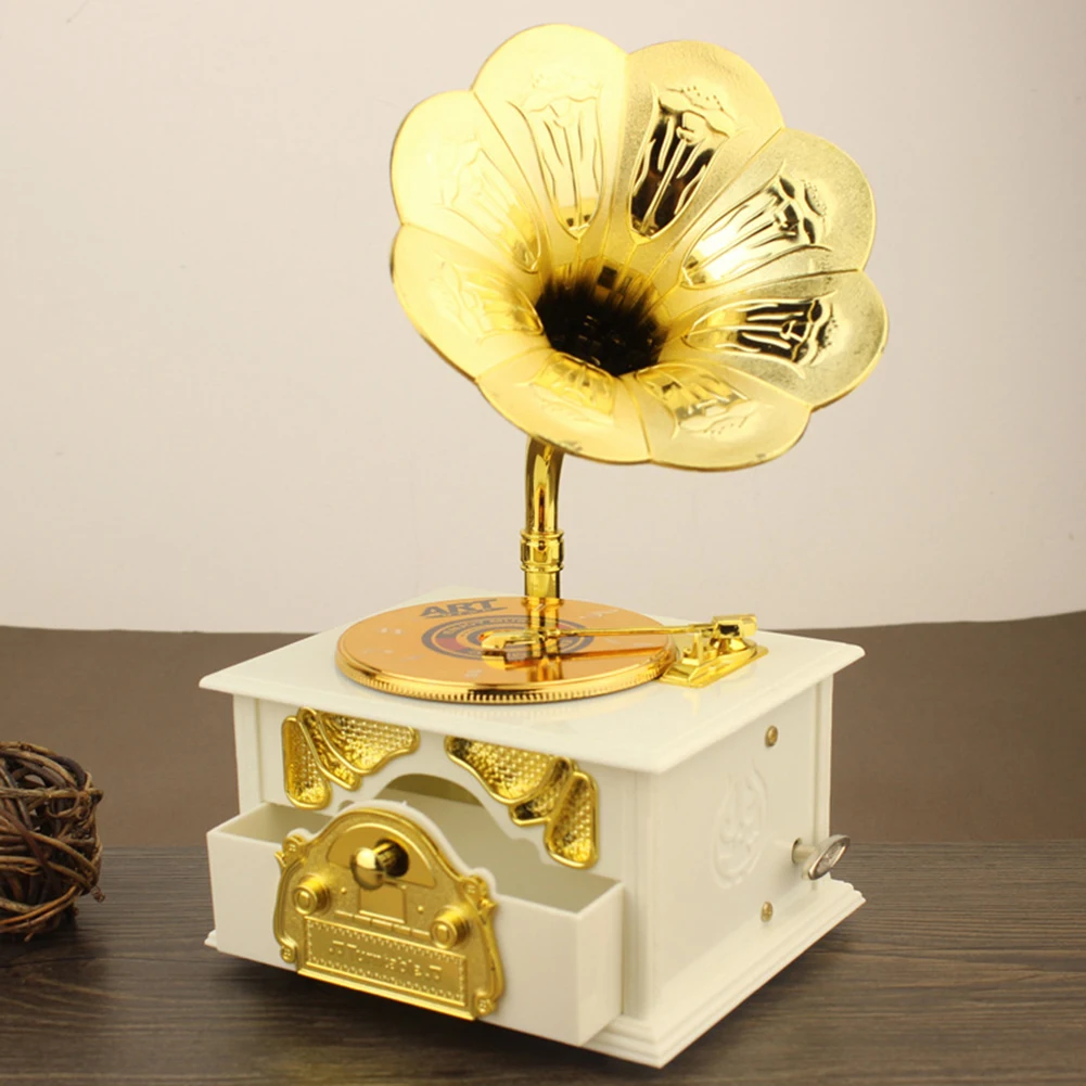 Mini Simulare Retro Fonograf Mobilier In Miniatura Model De Jucărie Biroul De Acasă Decor Decor Acasă