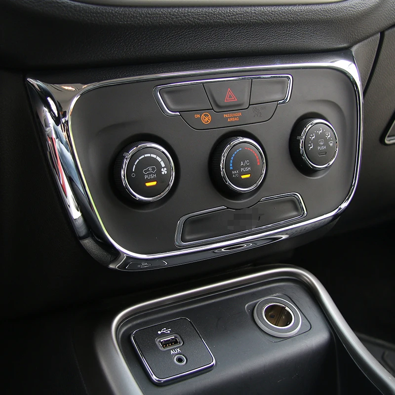SHINEKA Auto Interioare Accesorii Aer Conditionat de Control Decorare Cadru Panou Ornamental Pentru Jeep Compass 2017